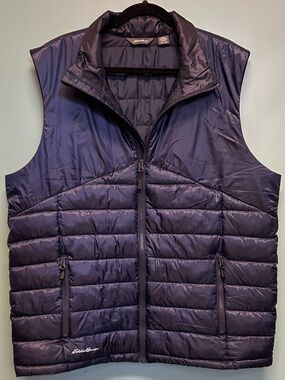 Eddie Bauer Dark Navy Quilted Puffer Vest